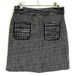 LOFT Petite Size 0P Tweed Shimmer Skirt Multicolor Lined Mini Skirt with Pockets